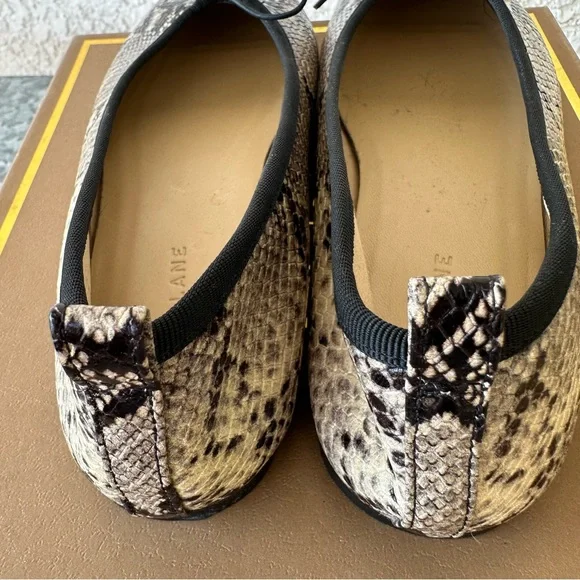 EVERLANE Italian Leather Day Ballet Flat Snake Print 9.5 - Picture 7 of 16